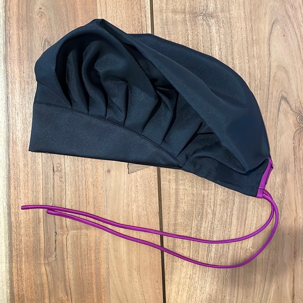 Two Nha Khanh Bouffant style scrub caps black NEW